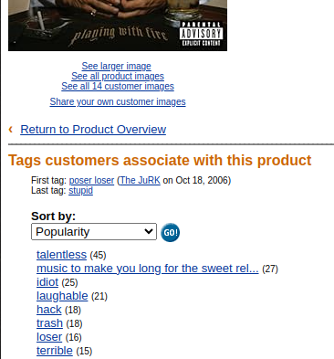 Excerpt from 2008 Federline album Amazon page